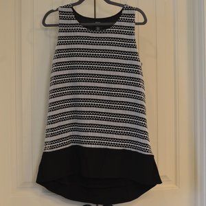 NEW Alfani black/white knitted high/low top